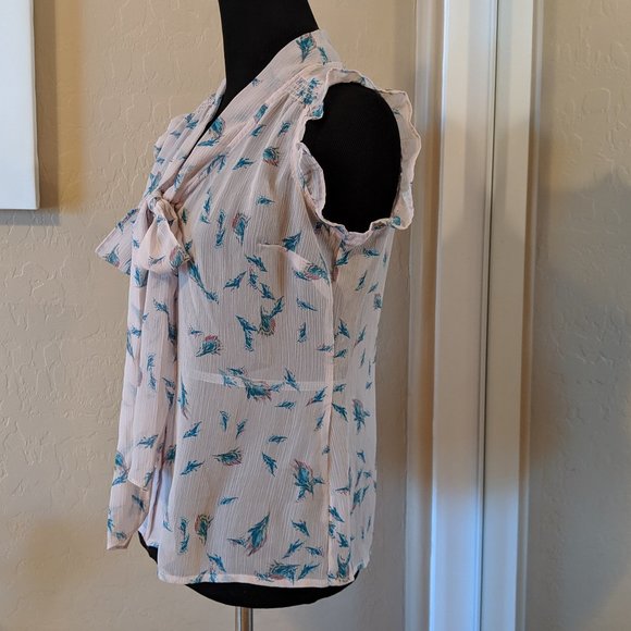 3/$20 / a.n.a / Soft Pink Feather Blouse - Picture 2 of 5